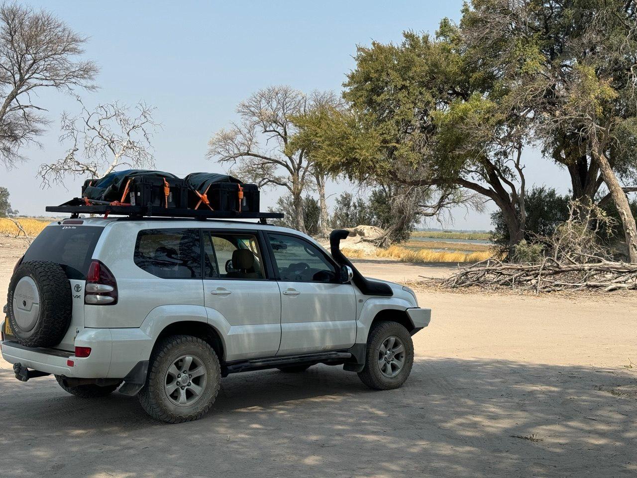 Self-drive 4x4 in Namibia with roof luggage ready for the road